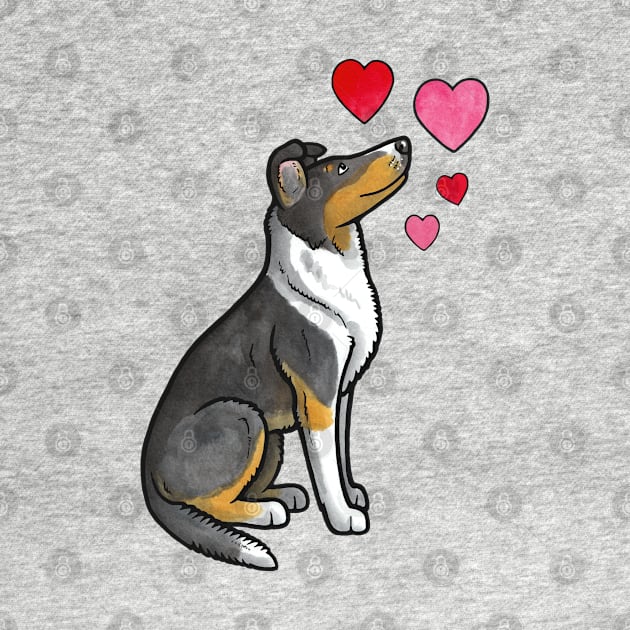 Smooth collie love by animalartbyjess